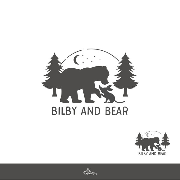 Cute rustic logo for unique products for kids