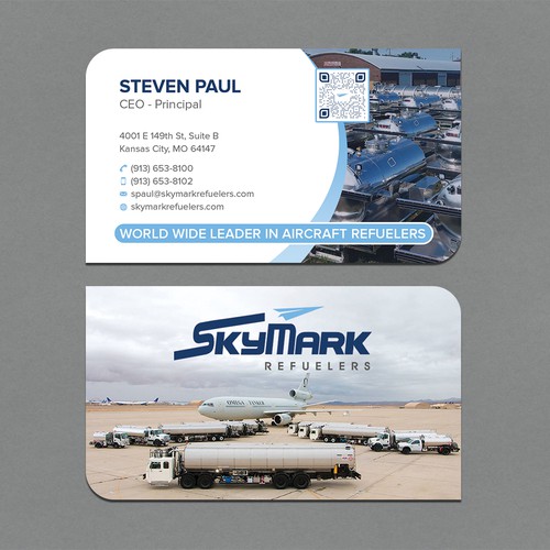 Need business card redesign for Aircraft Truck Fueling company Design by CurveSky™ ☑️