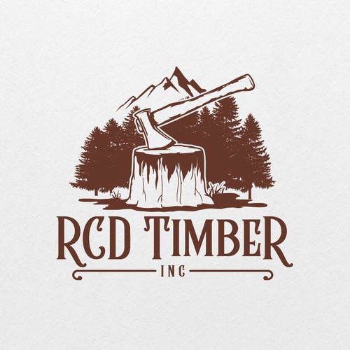 Design a Pacific NW logo for a family oriented logging company-ontwerp door AlarArtStudio™