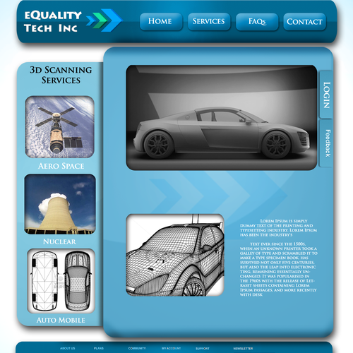 3D Technology Website Wanted for -  eQuality Tech. Inc. - (eQT Inc.) Design by Xalion
