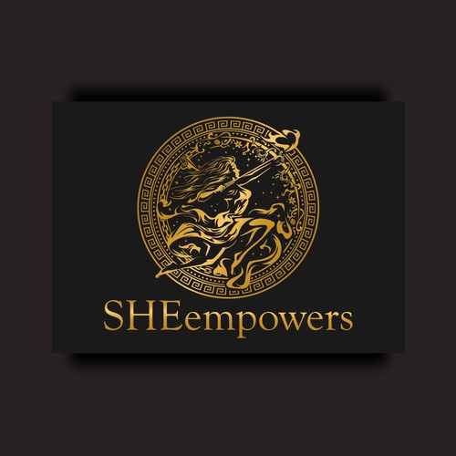 SHEempowers - luxurious design of a woman preferrably in some kind of a circle to appeal to women professionals Design by brint'X