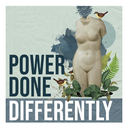 Design by Patricia Hunt titled "Design Cover for a Feminist Podcast that Captures Intelligence, Outspokenness, Nuance & Imperfection"