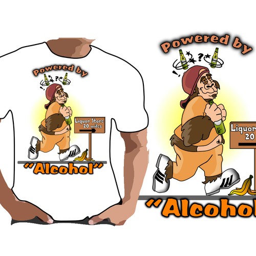 Create the next t-shirt design for Powered By Alcohol Design by T-Bear