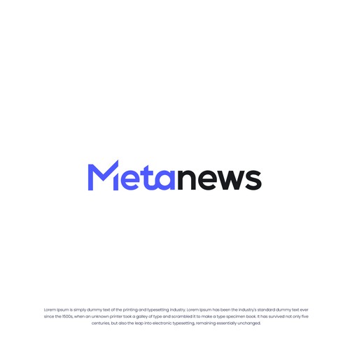 Design a logo for a web3 News platform called MetaNews Design by Freelier-Studio
