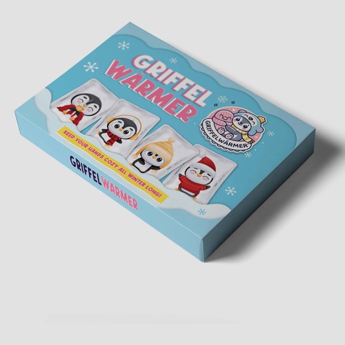 Package design for a set of 4 hand warmers Design by niki99