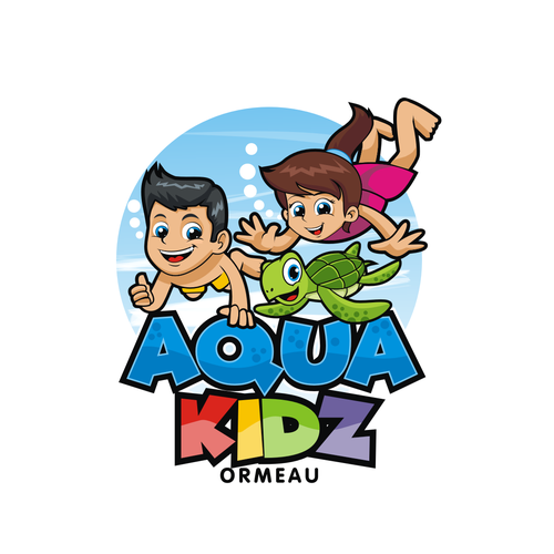 Learn to swim for 3 month olds up to squad level swimming. Focus on fun and young children/babies Design by .m.i.a.