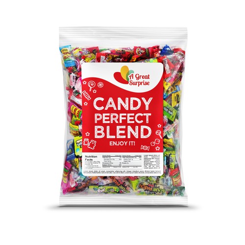 Design a modern, clean, chic, and professional candy label. Diseño de Plush Design