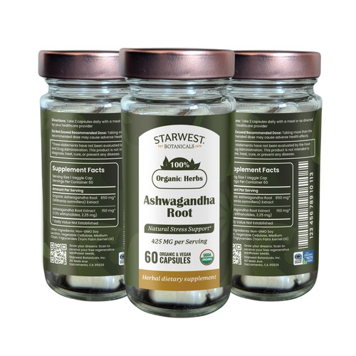 Organic Herb Capsule Label Design Design by Designlifelk