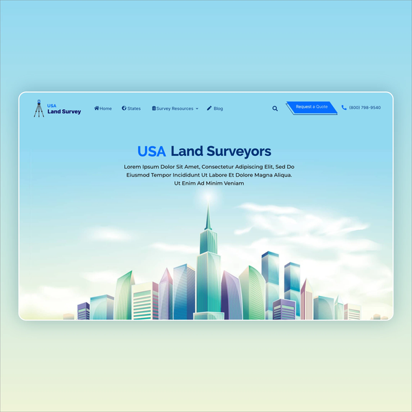 USA Land Surveyors Website Redesign