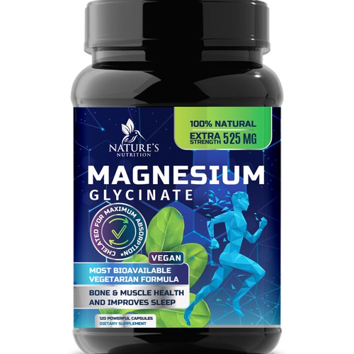 Natural Magnesium Glycinate Design needed for Nature's Nutrition Design by Wfemme