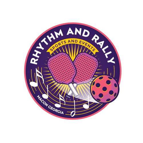 Music Meets Pickleball! Cool, musical logo for sports facility Design by chilibrand