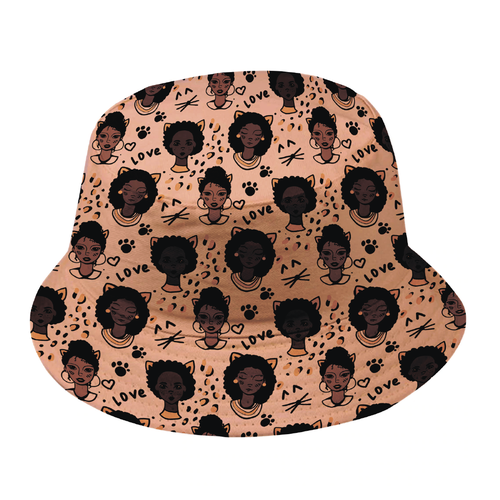 Bucket Hat Designs for Girls (black culture theme) Design by Volha_Petra