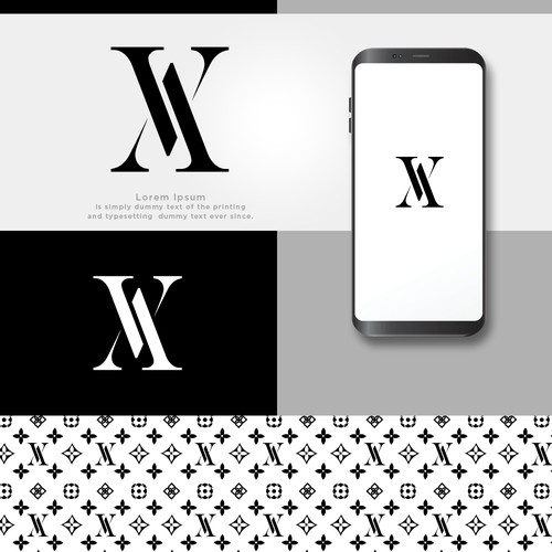 VA Monogram Logo for All Over Print Design by Marteena