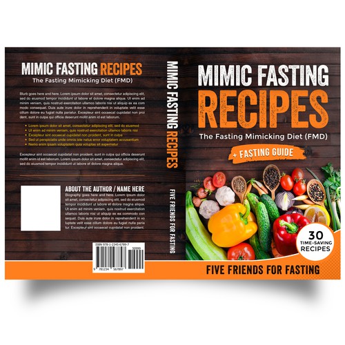 Design a fancy cover+basic layout for an e-book-based recipe book for the new fasting technique FMD Réalisé par iDea Signs