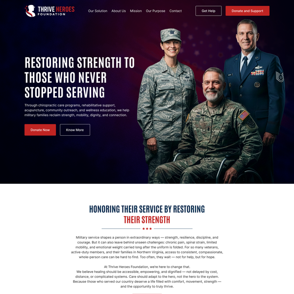 Military Veteran Foundation Website