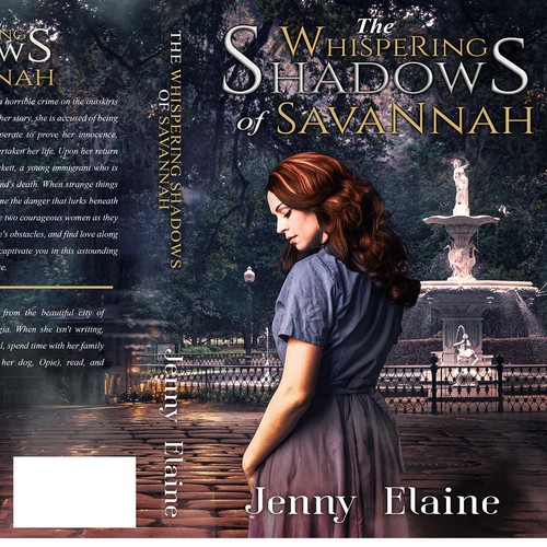 Create a stunning book cover with a 1940s lady, an air of mystery, and images of Savannah, Georgia Design by Gd™