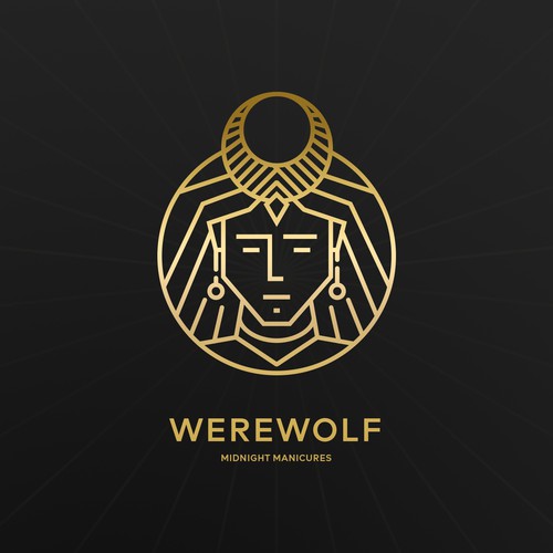 99d: Werewolf Midnight Manicures logo Design by azyrusmax