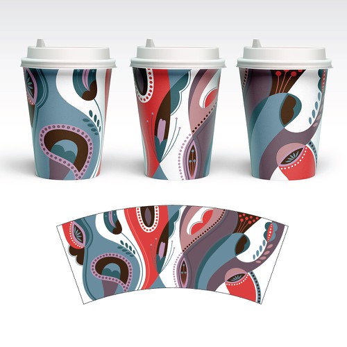 Artwork Design for Paper Cups Réalisé par Maria GR