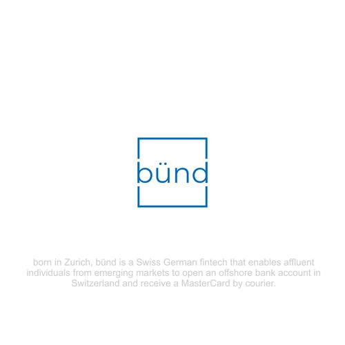 modern minimal logo for Swiss German private bank Design by Logophia