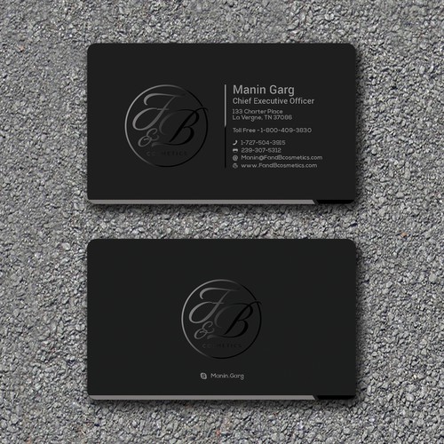 Black & Metallic Gold Business Cards Design by Seerat Razzaki