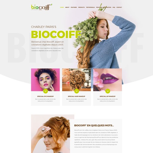 Diseño de página web propuesta en el concurso por Lanternthemes