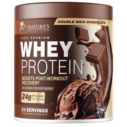 Tasty Whey Protein Chocolate Design Needed for Nature's Nutrition Design réalisé par UnderTheSea™