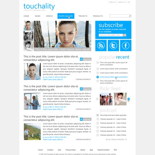 Design for Windows Phone 7 Metro UI Wordpress Theme Design by jasin242