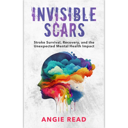 A powerful cover for book about stroke recovery and mental health Design by Aleaca