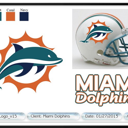 99designs community contest: Help the Miami Dolphins NFL team re-design its logo! Design réalisé par Blandfords