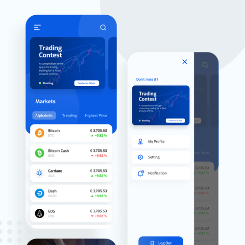 Designs | Trading competition design | App design contest