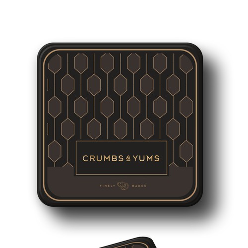 crums and yums cookie tin Design by intanamir