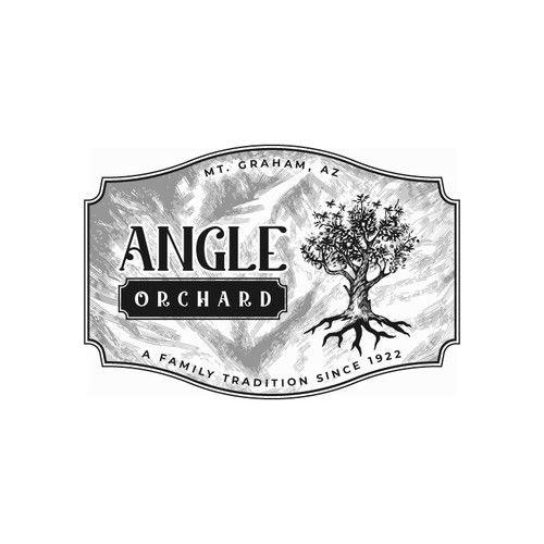 100 year old orchard logo. Design by Yeh