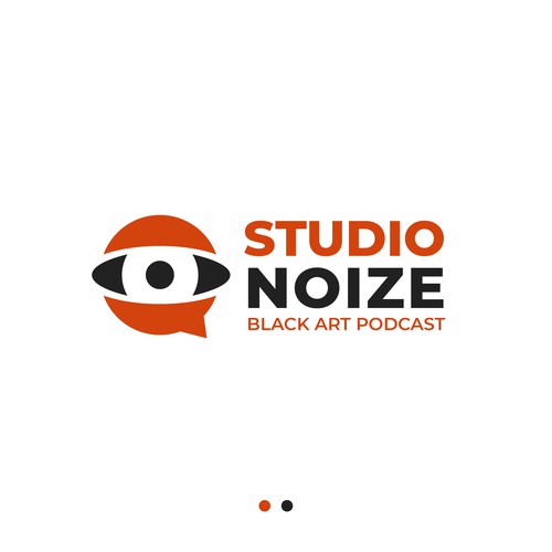 Podcast logo for Black art podcast Design by smitadesign