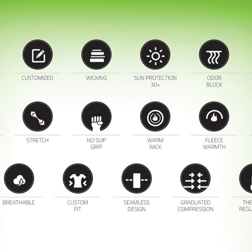 Create Fabric Technology Icons for Custom Sports Sleeves Design by Stayfun