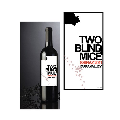 Create the next product label for Two Blind Mice Wines Réalisé par Dizziness Design