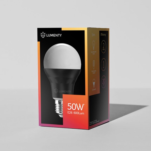 We need to create a sophisticated package for smart lamps. Design by Dimanist