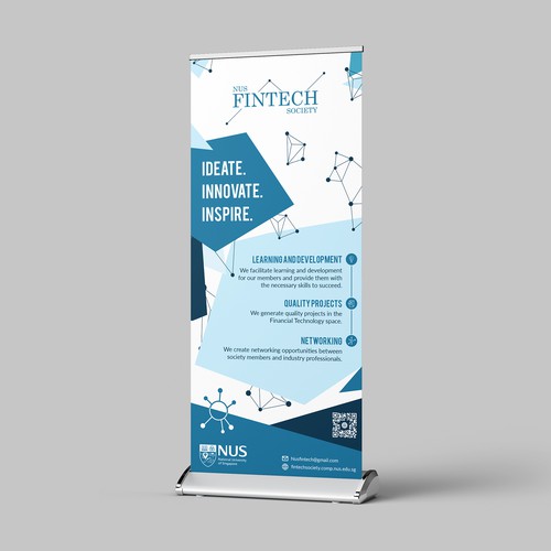 Fintech society standing banner design Design by Aicon