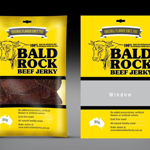 Beef Jerky Packaging/Label Design Design by Rumon79