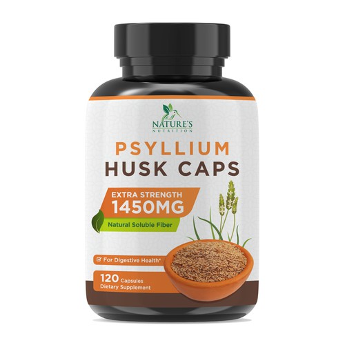 Natural Psyllium Husk Capsules Design needed for Nature's Nutrition Design by EsoWorld