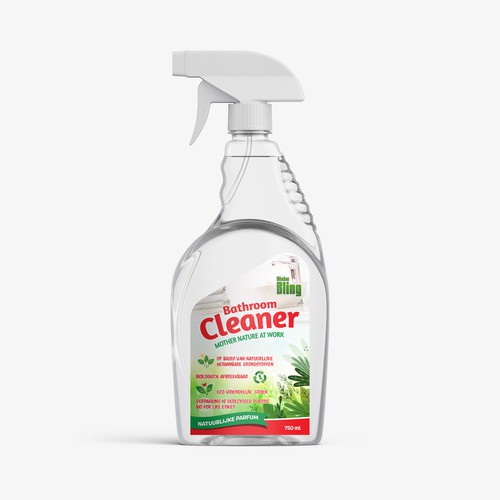 Natural, Bio, Eco Bathroom Cleaner label Design by laudes