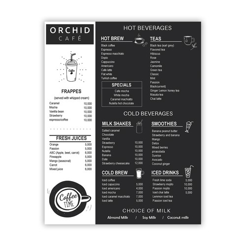 Design-Entwurf in der Kategorie Speisekarte von MKZ STUDIO