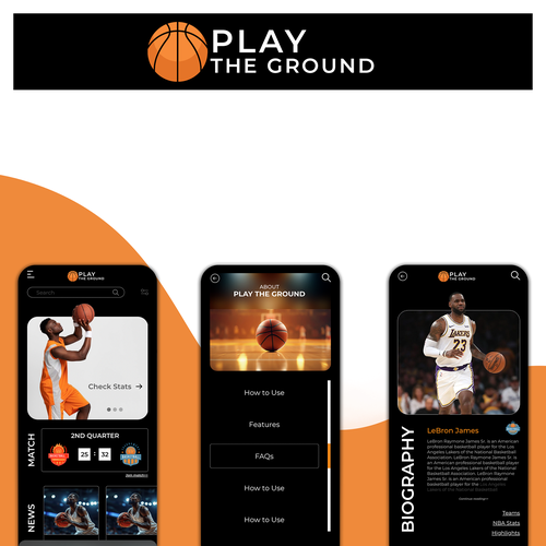 Basketball UI design Design by IWondersStudio