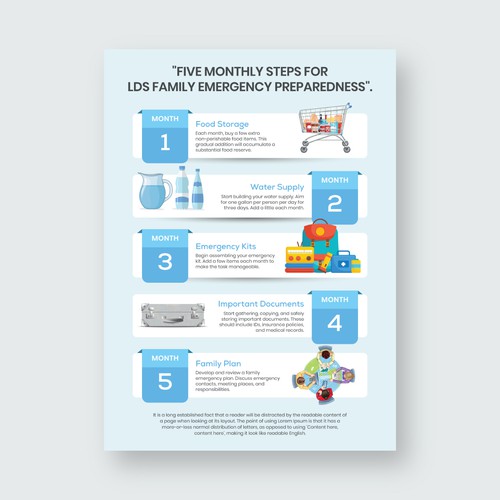 Plan, Prepare, Protect: LDS Family Preparedness Infographic Contest!" Design by Lakṣya