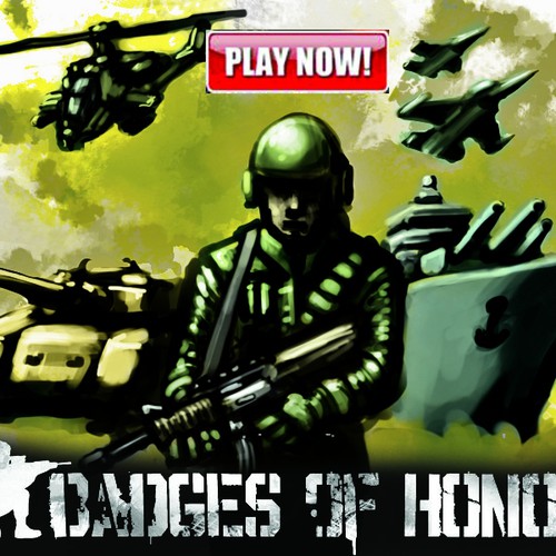 Online Game Ad Banners with Military Theme Design by Zoppy