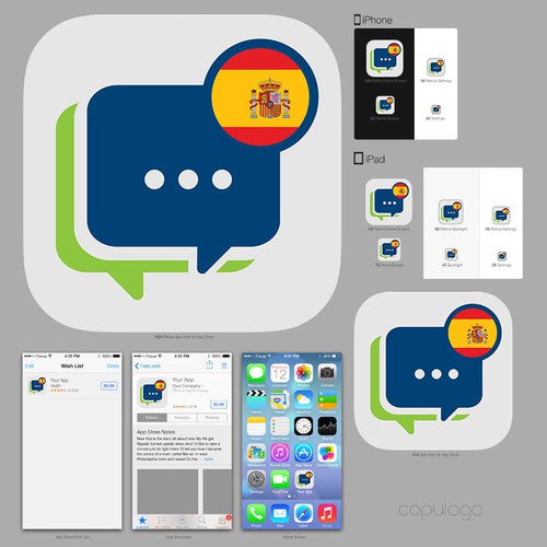 Language learning app | Icon or button contest