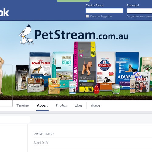 EASY facebook cover photo for an ONLINE PET STORE. Design by Yonsee