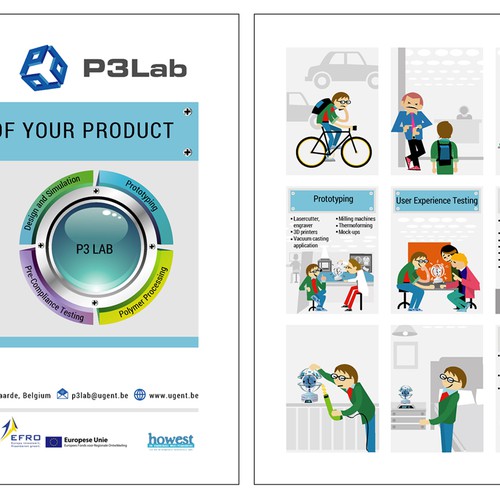 Guy makes alarm clock using P3Lab facilities/knowledge (explaining with cartoon what P3Lab is about) Design by rainmar