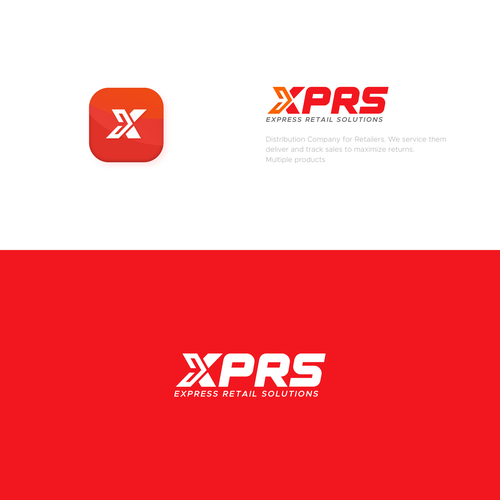 XPRS Express Retail Solutions Logo. Mass distribution company Diseño de Bayudaswara