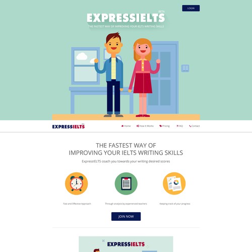 Simple elegant landing page for an online writing coaching service provider Design by Xandreaa