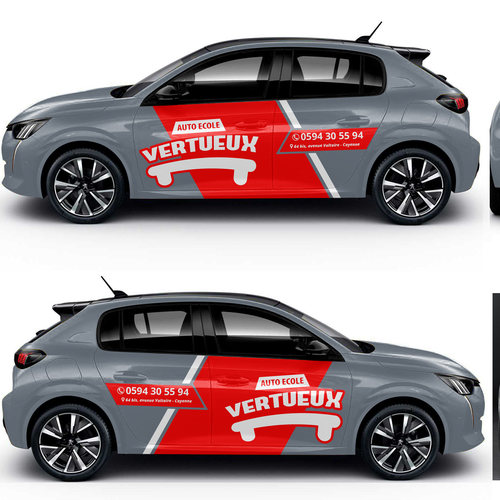 Simple Classy car design for a company that teach people how to drive Design by theANUNGs